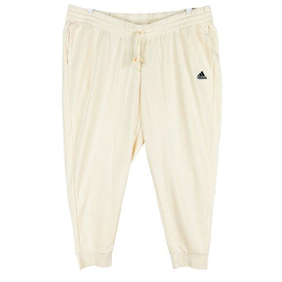 Adidas Women's Slim Fit Cream Activewear Jogger Pants Size 3X Normal Length NWT - Picture 1 of 16